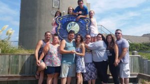 Taylor and Taylor with family after their Sept. 2016 climb. The day before the wedding!